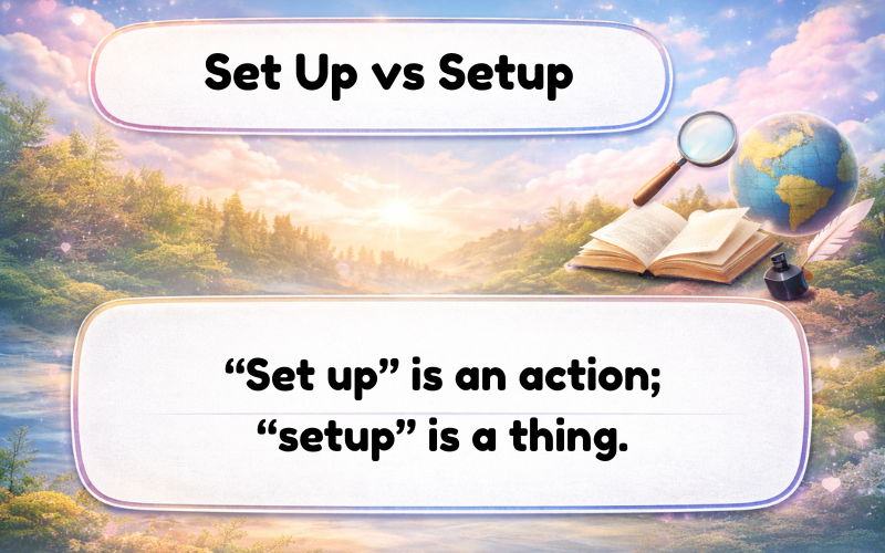 set up or setup