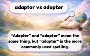 adaptor vs adapter