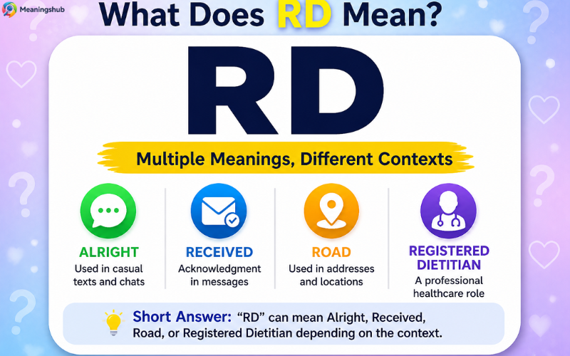 What Does RD Mean